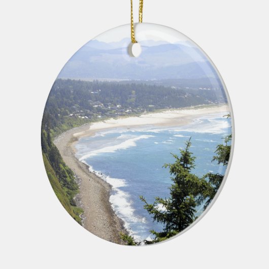 Uitzicht van de oregonkusten keramisch ornament (Links)