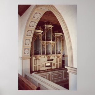 Uitzicht van de Organ in de kerk in Rotha Poster