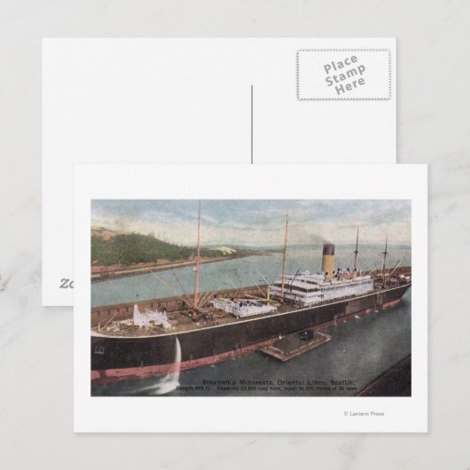 Uitzicht van de Oriental Liner Minnesota Briefkaart (Voorkant / Achterkant)