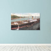 Uitzicht van de Oriental Liner Minnesota Canvas Afdruk (Insitu (Houten vloer))