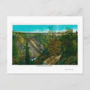 Uitzicht van de orkaanGolfbrug, Alaska Briefkaart