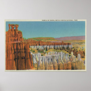 Uitzicht van de Osiris-tempel Poster