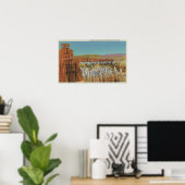 Uitzicht van de Osiris-tempel Poster (Thuiskantoor)