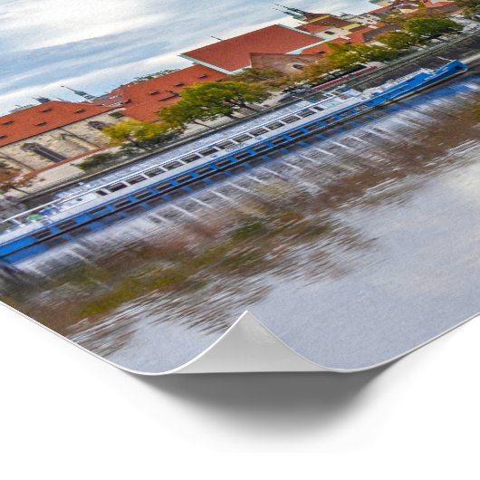 Uitzicht van de oude binnenstad van Praag vanaf de Poster (Hoek)