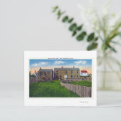 Uitzicht van de oude borgtocht briefkaart (Staand voorkant)