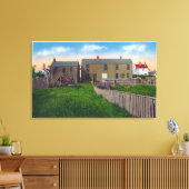 Uitzicht van de oude borgtocht canvas afdruk (Insitu (Woonkamer))