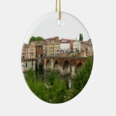 Uitzicht van de oude brug (foto) keramisch ornament (Rechts)