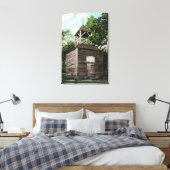 Uitzicht van de oude gordijn # 2 canvas afdruk (Insitu (Slaapkamer))