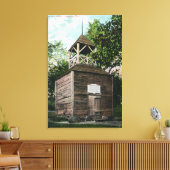 Uitzicht van de oude gordijn # 2 canvas afdruk (Insitu (Woonkamer))