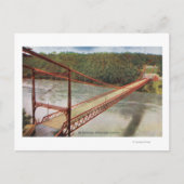 Uitzicht van de oude hangbrug briefkaart (Voorkant)
