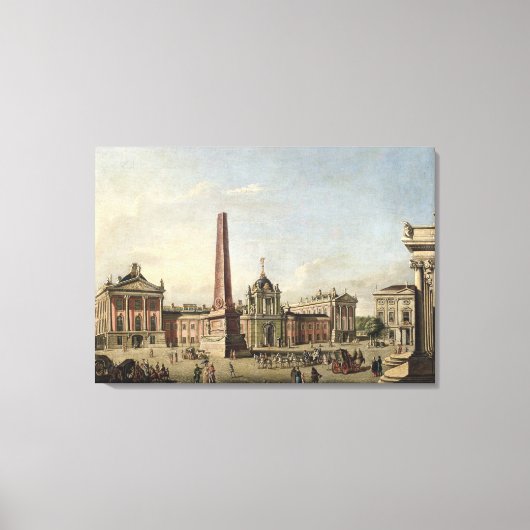 Uitzicht van de oude markt canvas afdruk (Voorkant)