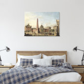 Uitzicht van de oude markt canvas afdruk (Insitu (Slaapkamer))