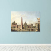 Uitzicht van de oude markt canvas afdruk (Insitu (Houten vloer))