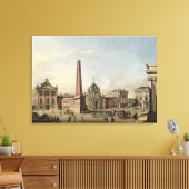 Uitzicht van de oude markt canvas afdruk (Insitu (Woonkamer))