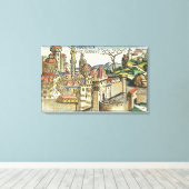 Uitzicht van de Oude Stad Babylon uit de Nure Canvas Afdruk (Insitu (Houten vloer))