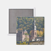Uitzicht van de oude stad Heidelberg Magneet (Voorkant / Achterkant)