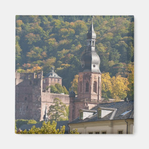 Uitzicht van de oude stad Heidelberg Magneet