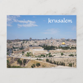 Uitzicht van de Oude Stad Jerusalem, Israël Briefkaart