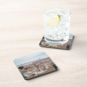 Uitzicht van de oude stad Lissabon en 25 april bru Bier Onderzetter (Rechterzijde)