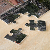 Uitzicht van de oude stad Lissabon en 25 april bru Legpuzzel (Zijkant)