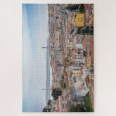Uitzicht van de oude stad Lissabon en 25 april bru Legpuzzel (Verticaal)