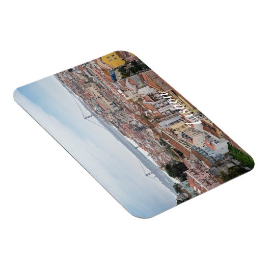 Uitzicht van de oude stad Lissabon en 25 april bru Magneet (Rechterzijde)