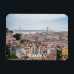 Uitzicht van de oude stad Lissabon en 25 april bru Magneet<br><div class="desc">Uitzicht van de oude stad Lissabon en 25 april 2010, Portugal</div>