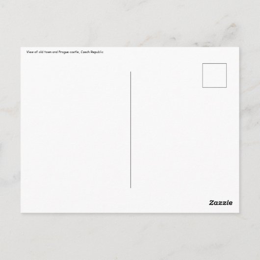 Uitzicht van de oude stad Praag, Tsjechië Briefkaart (Achterkant)
