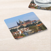 Uitzicht van de oude stad Praag, Tsjechië Kartonnen Onderzetters (Schuin)
