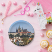 Uitzicht van de oude stad Praag, Tsjechië Papieren Bordje (Feest)