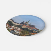 Uitzicht van de oude stad Praag, Tsjechië Papieren Bordje (Gekanteld)