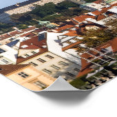 Uitzicht van de oude stad Praag, Tsjechië Poster (Hoek)