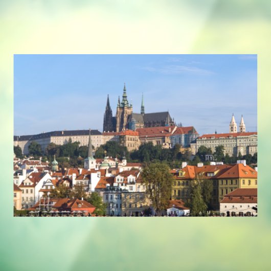 Uitzicht van de oude stad Praag, Tsjechië Raamsticker (Vel 3)