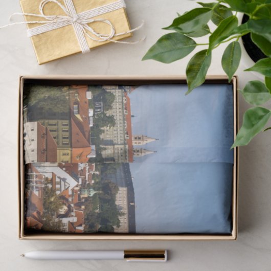 Uitzicht van de oude stad Praag, Tsjechië Tissuepapier (Geschenk)