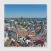 Uitzicht van de oude stad Riga van boven Magnet (Voorkant)