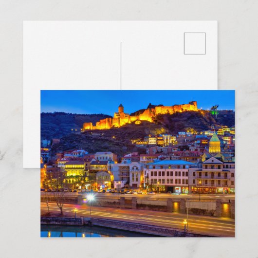 Uitzicht van de oude Tbilisi Briefkaart (Voorkant / Achterkant)
