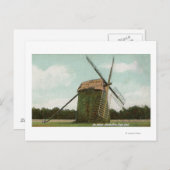 Uitzicht van de oudste windmolen op kabeljauw briefkaart (Voorkant / Achterkant)