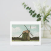 Uitzicht van de oudste windmolen op kabeljauw briefkaart (Staand voorkant)