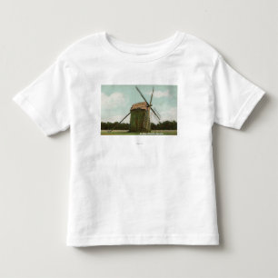 Uitzicht van de oudste windmolen op kabeljauw kinder shirts