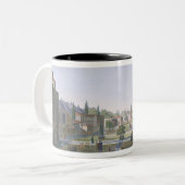 Uitzicht van de Outer Courtyard van de Seraglio, T Tweekleurige Koffiemok (Voorkant links)