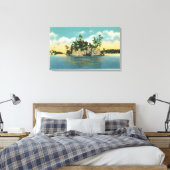 Uitzicht van de Oven van Devil Canvas Afdruk (Insitu (Slaapkamer))