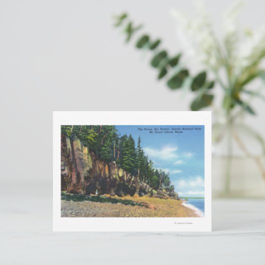 Uitzicht van de ovens in Bar Harbour Briefkaart (Staand voorkant)