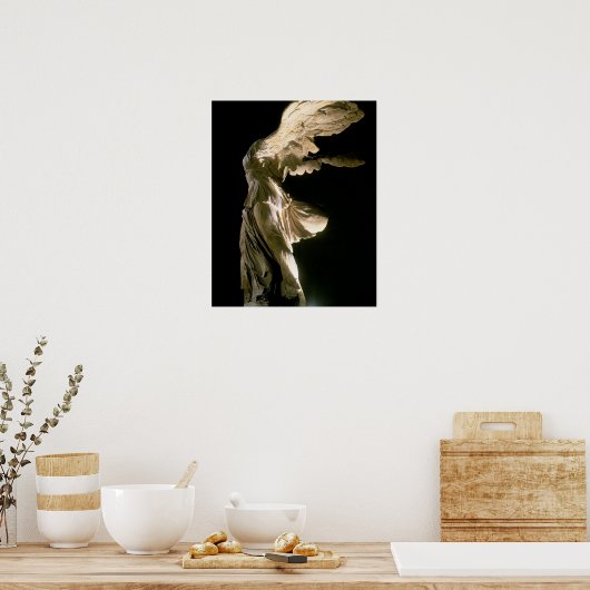 Uitzicht van de overwinning van Samothrace (Parian Poster (Keuken)