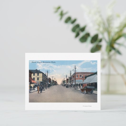 Uitzicht van de Pacific Avenue Briefkaart (Staand voorkant)