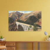 Uitzicht van de Pacific Hwy Bridge over Shasta Canvas Afdruk (Insitu (Woonkamer))