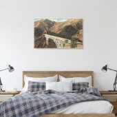 Uitzicht van de Pacific Hwy Bridge over Shasta Canvas Afdruk (Insitu (Slaapkamer))