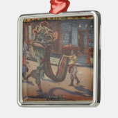 Uitzicht van de Parade in Chinatown Metalen Ornament (Links)