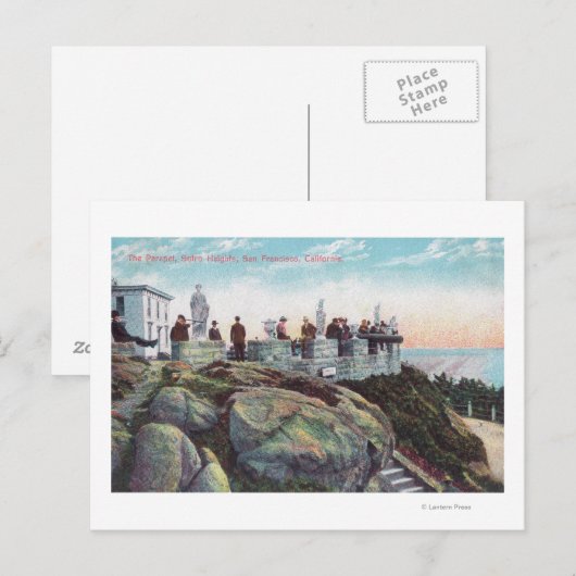 Uitzicht van de parapet op hoogte van Sutro Briefkaart (Voorkant / Achterkant)