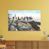 Uitzicht van de parapet op hoogte van Sutro Canvas Afdruk (Insitu (Woonkamer))
