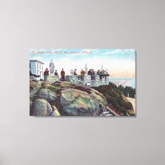 Uitzicht van de parapet op hoogte van Sutro Canvas Afdruk (Voorkant)
